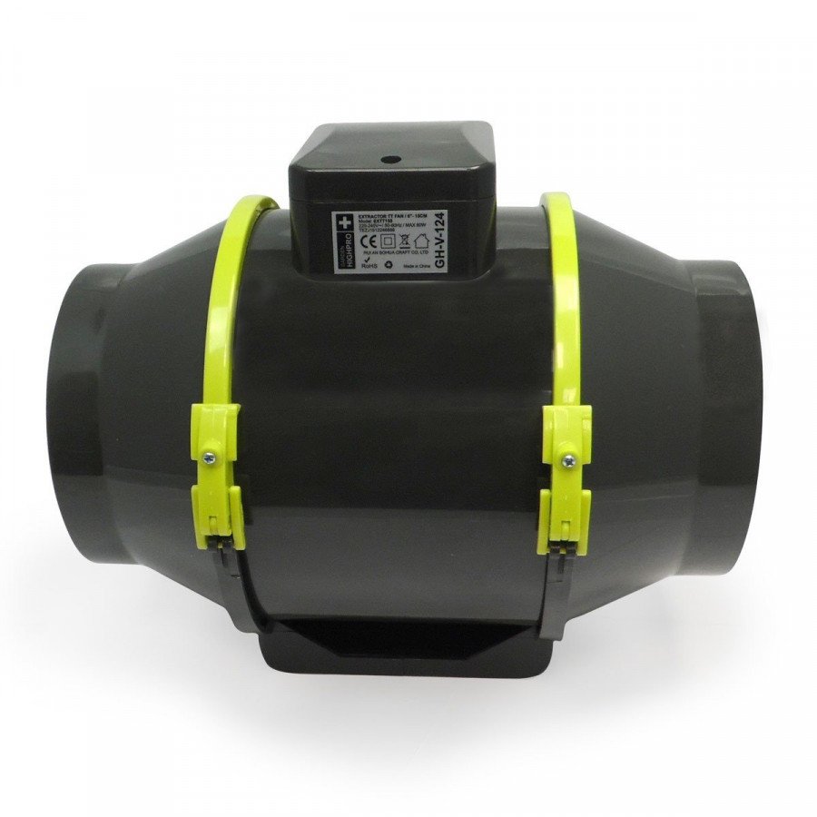 TT MAX 150mm - 405 and 520m3 / h - 2 speed air extractor - Wired Garden HighPro - 4