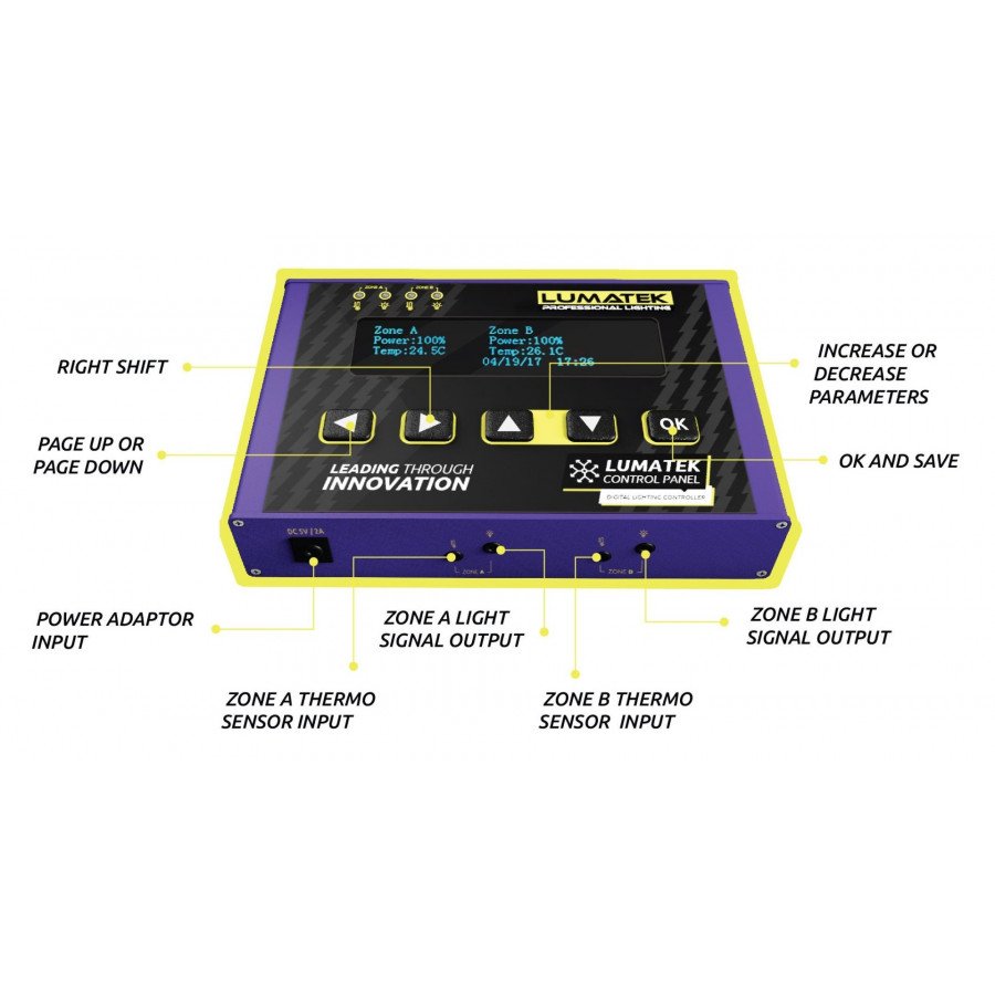 Lumatek Control Panel PLUS 2.0 - Controller for Lumatek LED lights Lumatek - 4