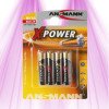 4 BATTERIES - AAA (LR03) - X-POWER - ANSMANN