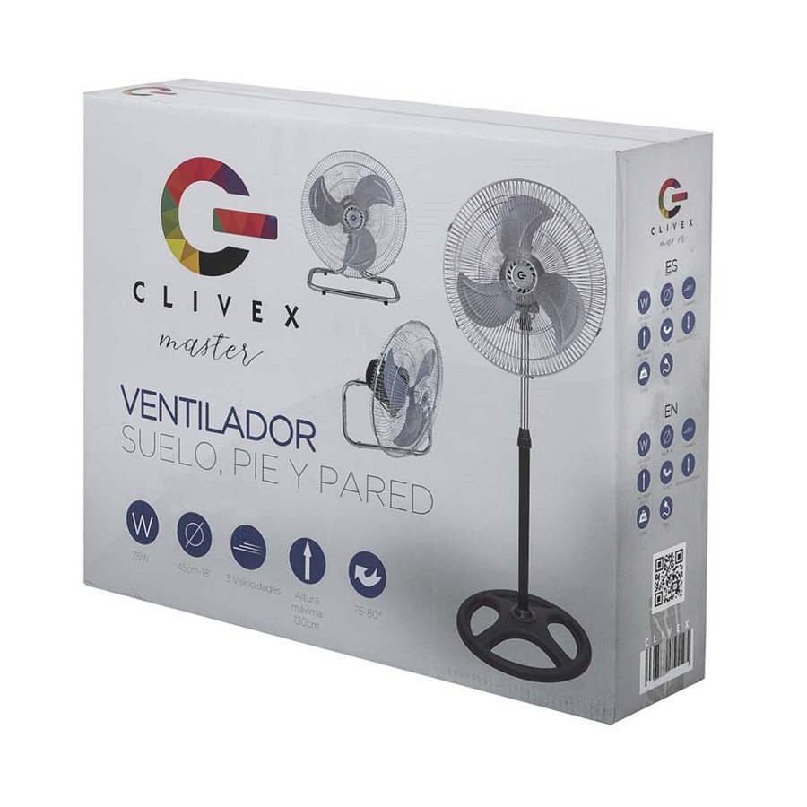 Clivex MASTER Industrial Fan - 3 in 1 - 45cm - 3