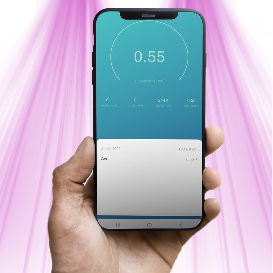 WIFI connected socket with consumption control - 16A LED compatible Domiz - 2
