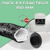 Extractor Pack - PK 150 TC + ProActiv Ø150mm - 690 m3/h + 3m Phonic sheath Ø150mm + clamps x2