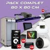 Complete pack 80x80cm – Spider Series 320 PRO and console - Box Q80+ 80x80x180 cm - Ventilation kit - Pots and soil