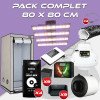 Complete pack 80x80cm – SpectraWILD S320 and console - Box Q80+ 80x80x180 cm - Ventilation kit - Pots and soil