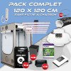 Complete pack 120x120cm – M650 and console - Box AQ 120+ - Ventilation kit without carbon filter - Pots and soil