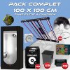 Complete pack 100x100cm – Zeus 465 - Box Hydroshoot 100 - Ventilation kit without carbon filter - Pots and potting soil