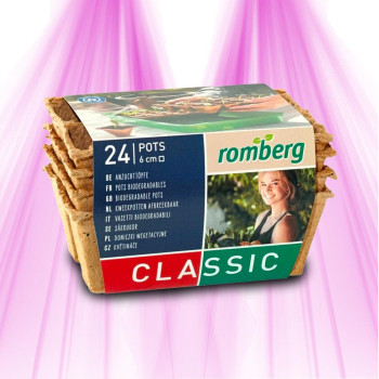 24 biodegradable pots - 6cm