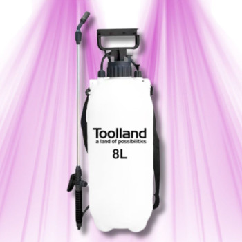 TOOLLAND 8 Litre Garden Sprayer - Pre-Pressure, Adjustable Lance