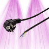 Stripped black mains cable - 150cm - EU plug - 1
