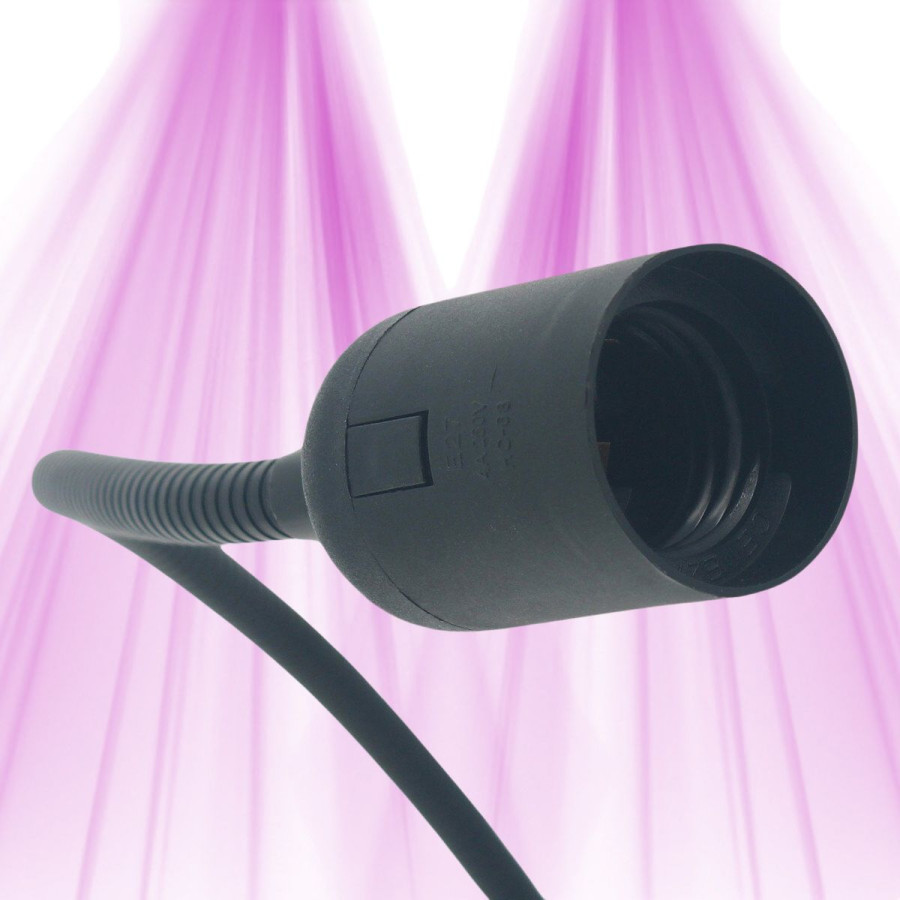 Flexible LED spotlight holder with E27 single clip socket - 1