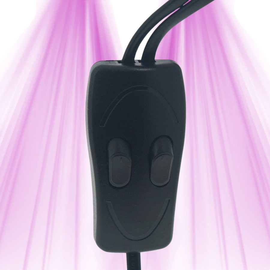 Flexible LED spotlight holder with E27 double clip socket - 1