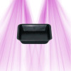 Black square saucer - 14.1 x 14.1cm - 3L