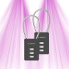 Flexible Steel Combination Padlock - Set of 2