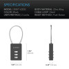 Flexible Steel Combination Padlock - Set of 2