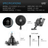 CLOUDRAY S9 GEN 2 FAN - AC-CCS9 - AC INFINITY - 225mm Oscillating Clip-on Fan, 10 Speeds, Auto Oscillation