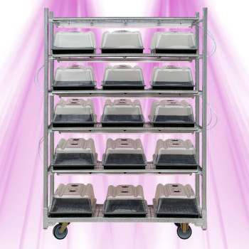 Complete Propagation Cart - LED for Seedlings and Clones - VDL - Professional System Galvanized Steel