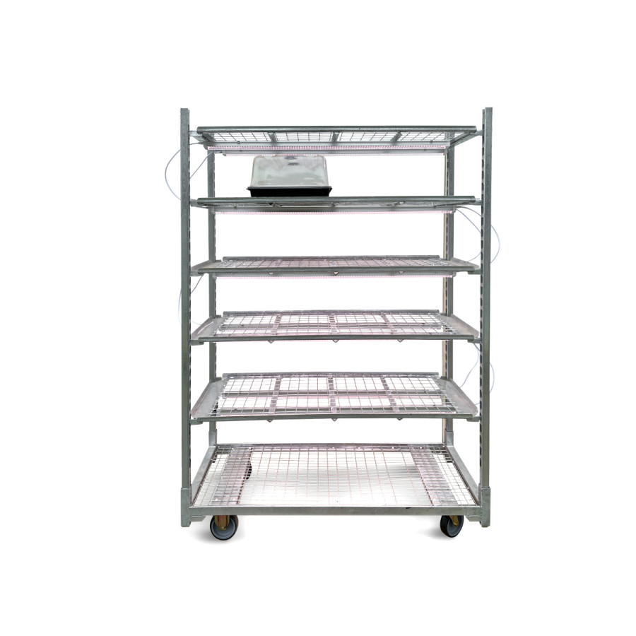 Complete Propagation Cart - LED for Seedlings and Clones - VDL - Professional System Galvanized Steel
