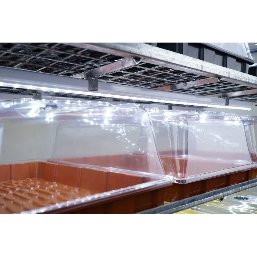 Closed Mobile Propagation Trolley - Shelving on Wheels with Protective Cover for an Enclosed Environment