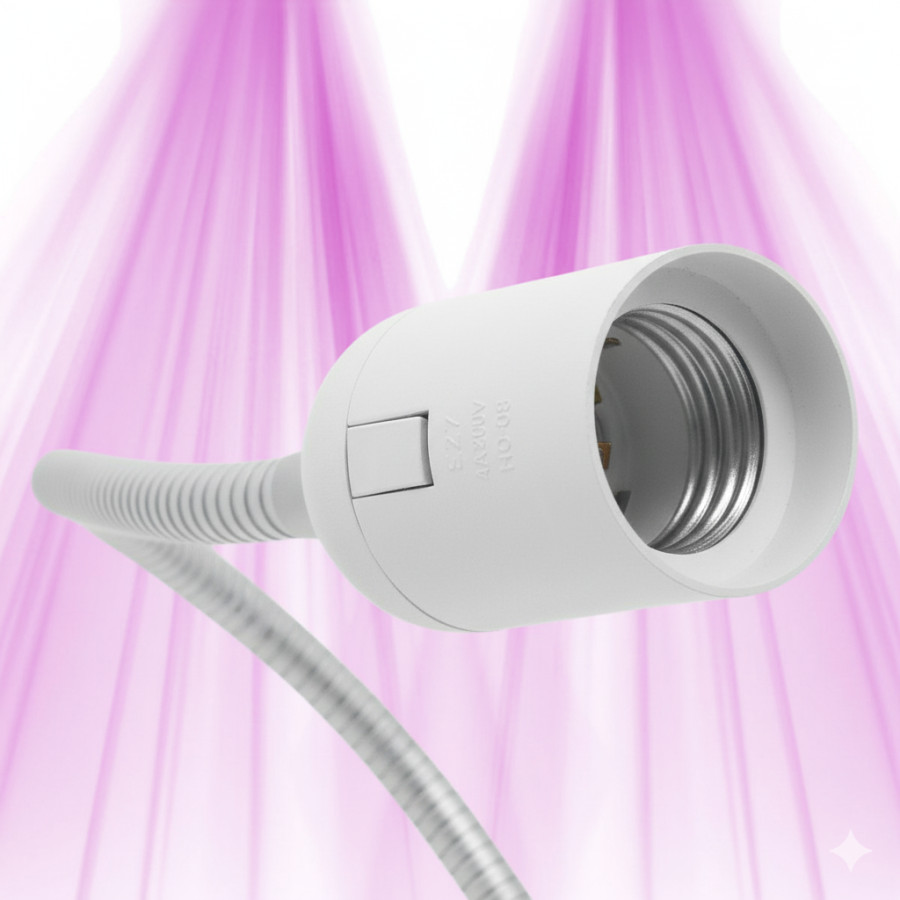 Flexible LED spotlight holder with E27 single clip socket - 1