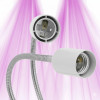 Flexible LED spotlight holder with E27 double clip socket - 1