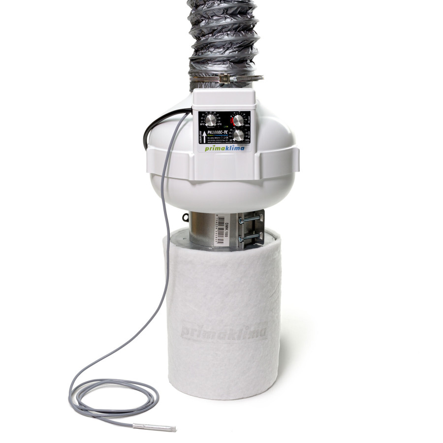 Prima Klima Extractor Kit Ø100mm – 580m³/h + Temperature Controller (Ref. PKVS-100-ECTC)