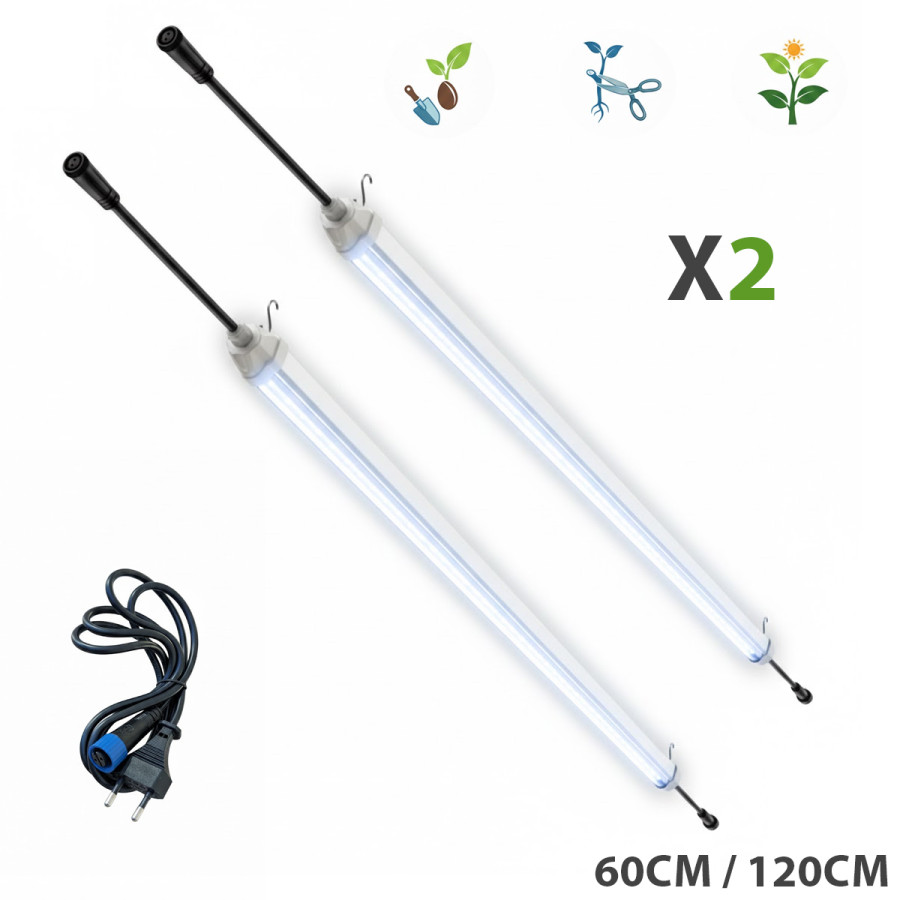 Tubes LEDs pour semis, boutures et jeunes plantes - V2 - Couverture parfaite - Plug & Play