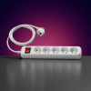 Power strip with 5 sockets - 1m cable - Switch - MAX 3500W