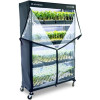 Closed Mobile Propagation Trolley - Shelving on Wheels with Protective Cover for an Enclosed Environment
