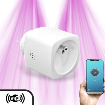 WIFI timer/timer connected socket with consumption control - 16A LED compatible