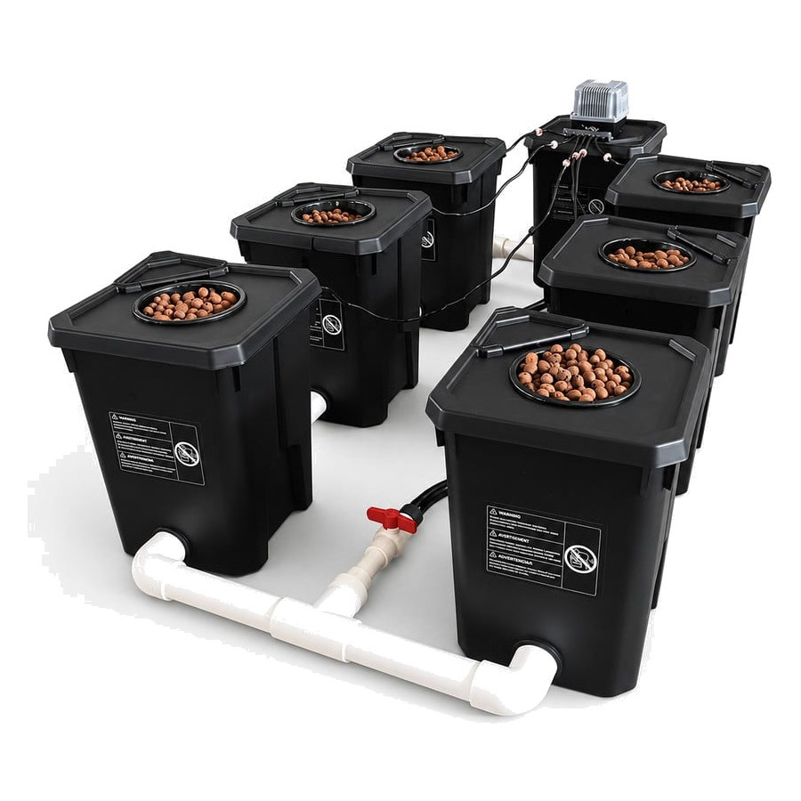 6-Pot RDWC Hydroponic System 27L – Recirculation & Root Oxygenation