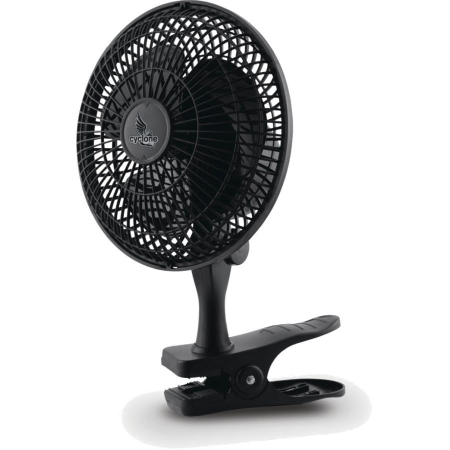 Cyclone 15 cm Clip Fan — 15 W, 2 Speeds, Indoor Grow Air Circulation