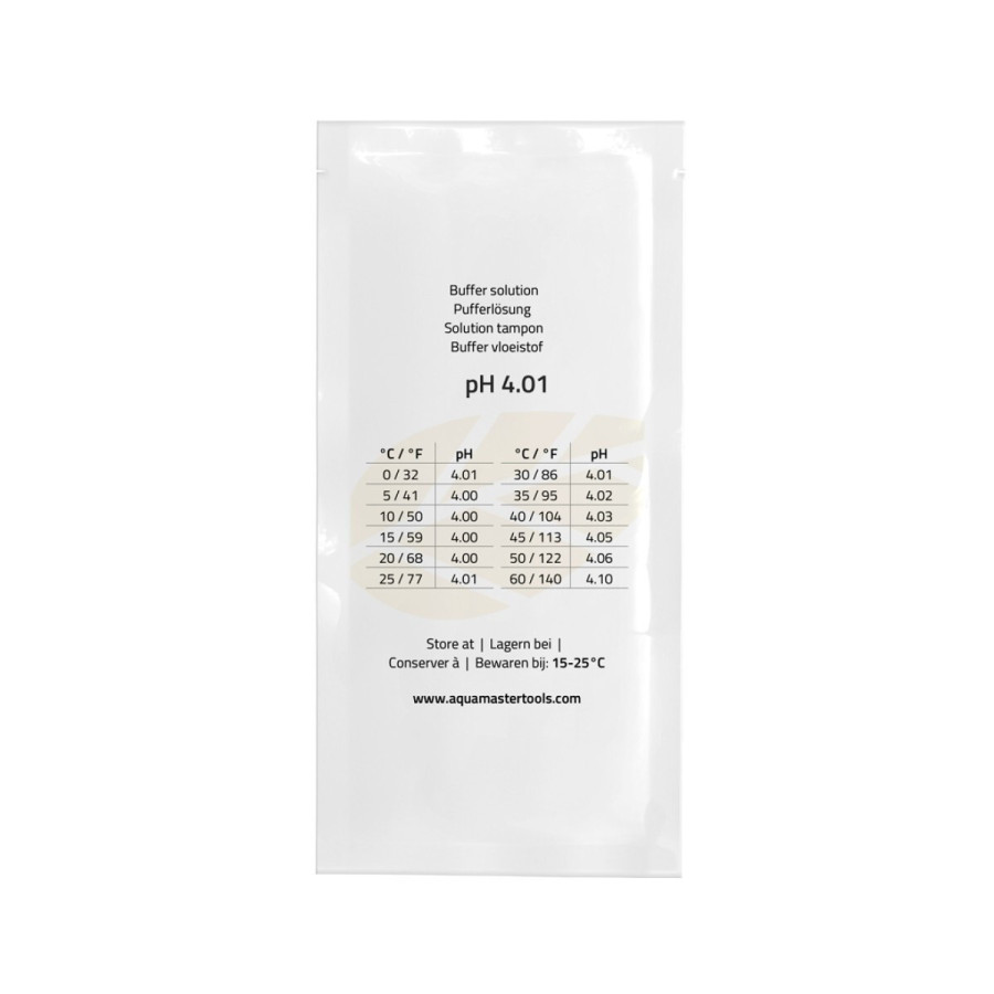 pH 4.01 Aqua Master Tools — calibration solution — 25 sachets of 20 ml — detail