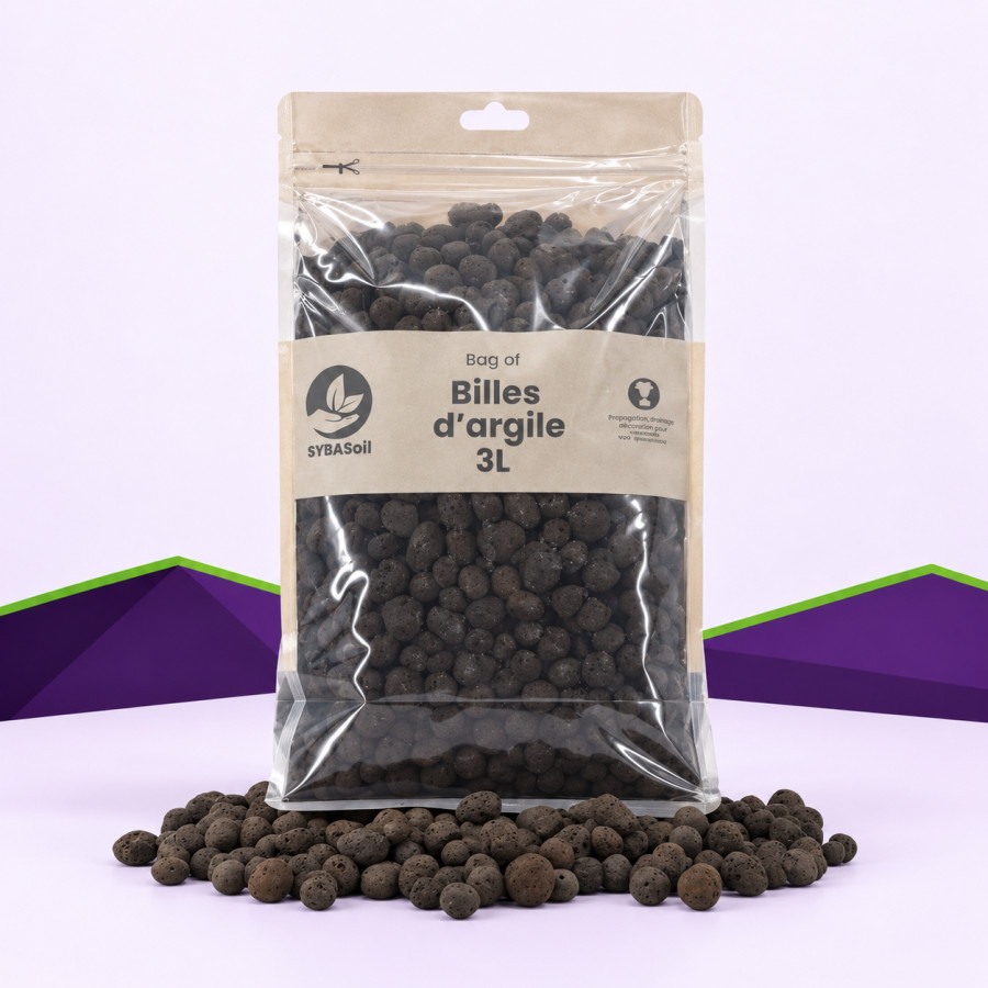 Clay pebbles SybaSoil — a mineral medium for growing and terrariums, 3 L