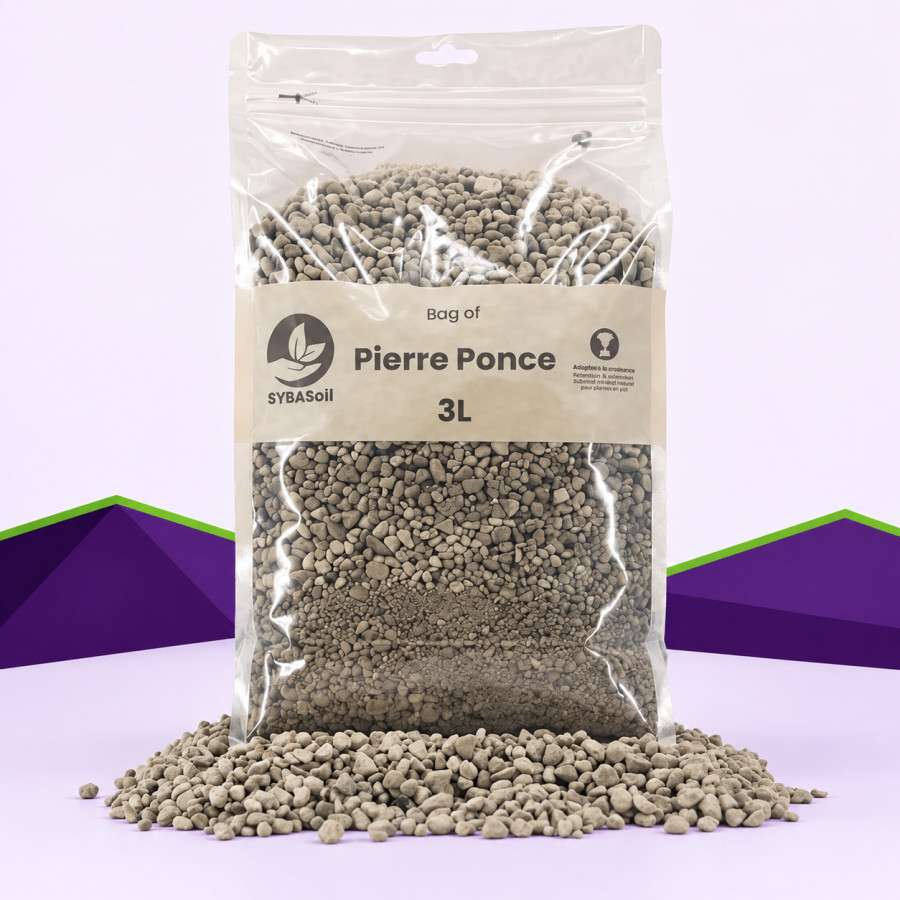 Fine pumice 4–8 mm SybaSoil — a mineral component for growing media, 3 L