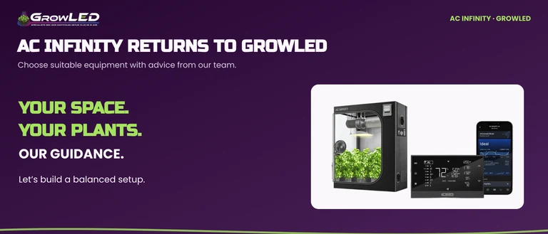 AC Infinity returns to GrowLED, with advice from the team to help you choose a suitable setup.