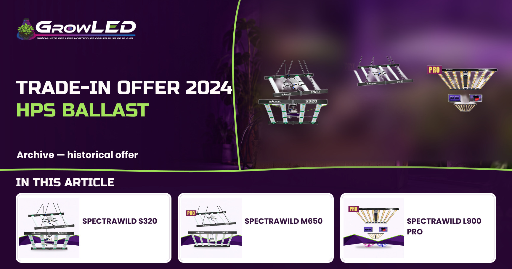 We buy the HPS Ballast for 150€ - Take advantage of this to switch to LED lighting - Limited offer!