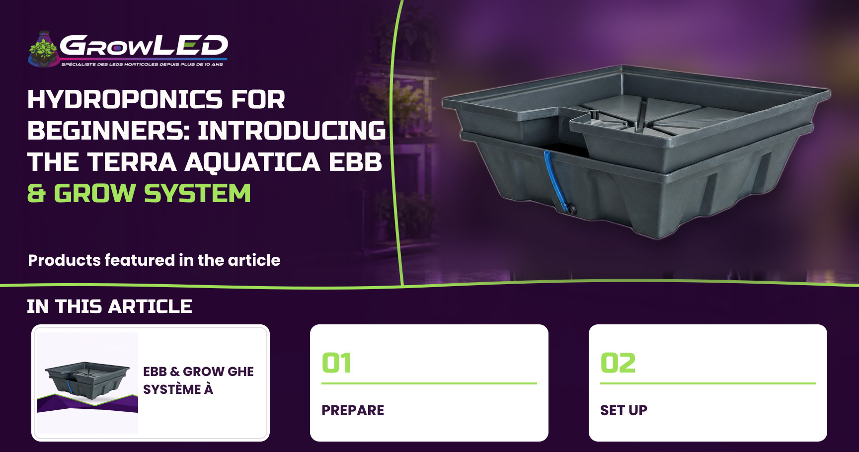 Hydroponics for Beginners: Introducing the Terra Aquatica Ebb & Grow System