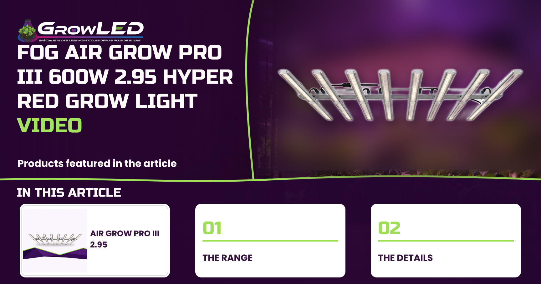 FOG Air Grow PRO III 600W 2.95 Hyper Red Grow Light Video