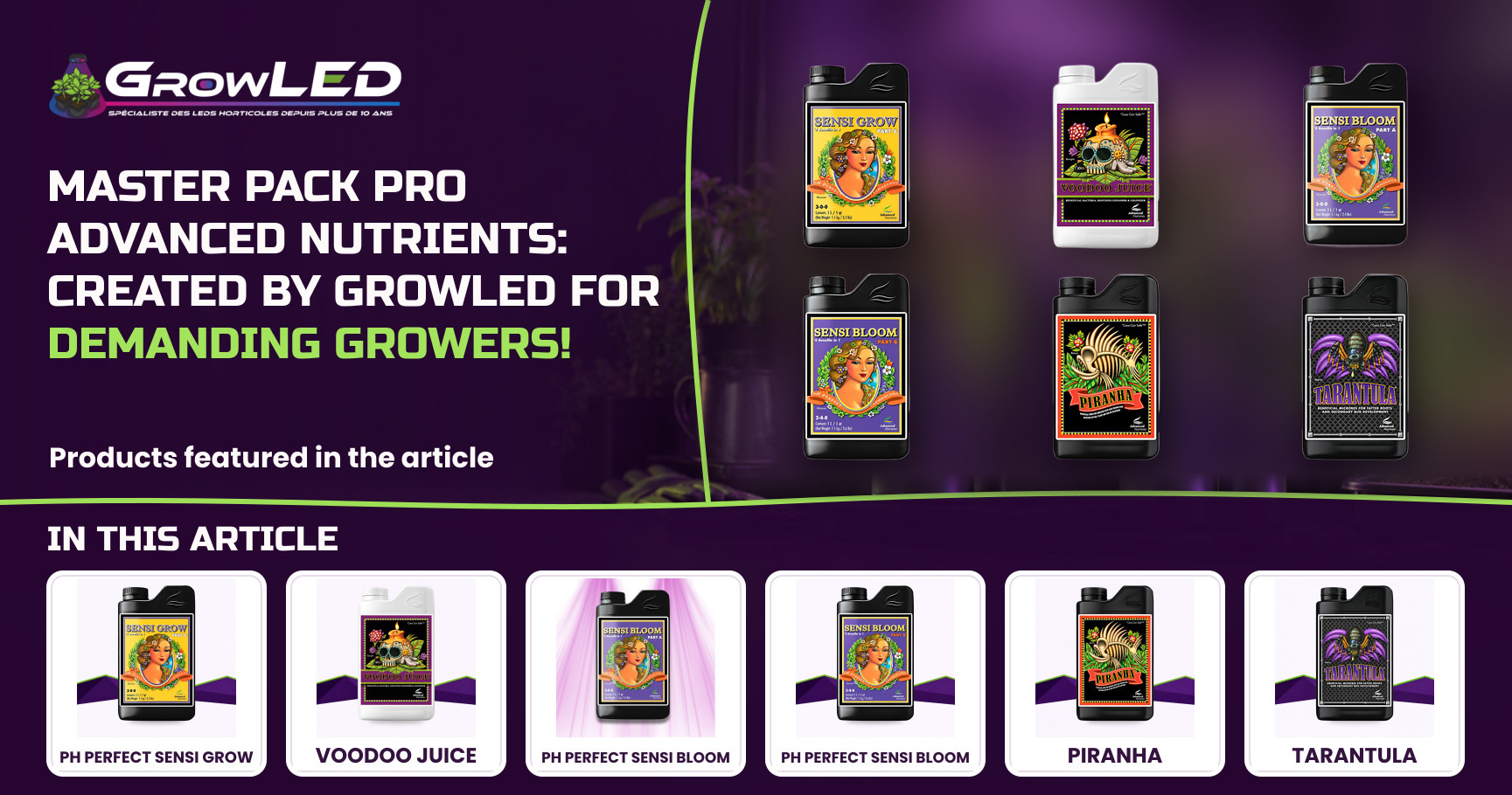 Master Pack PRO Advanced Nutrients: Created by GrowLED for demanding growers!