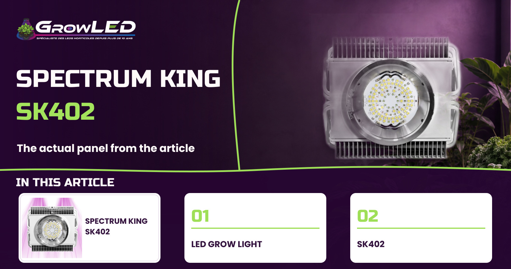 Spectrum King SK402: The American King of LED Lighting for Plants
