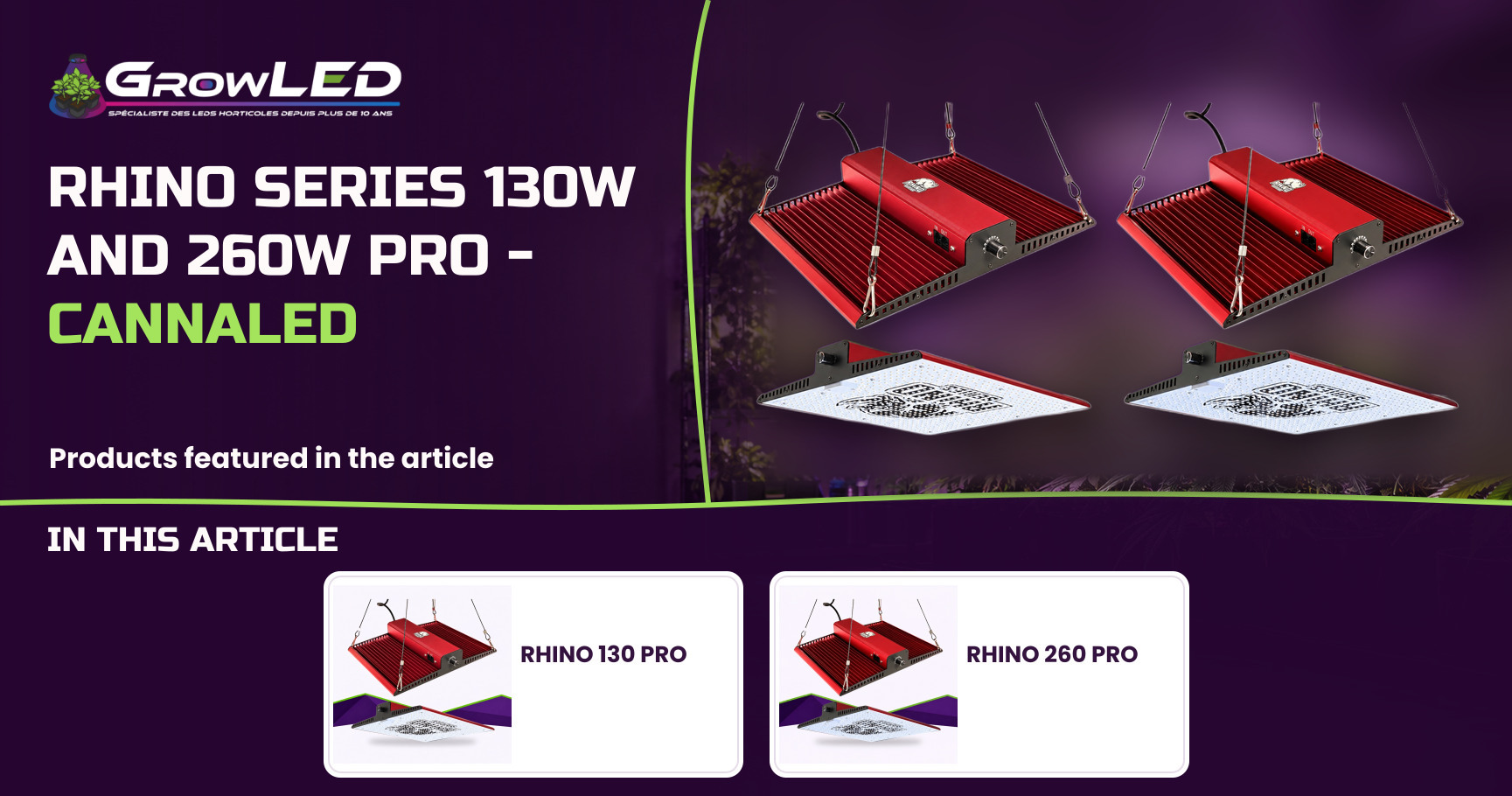 RHINO SERIES 130W and 260W PRO - CANNALED