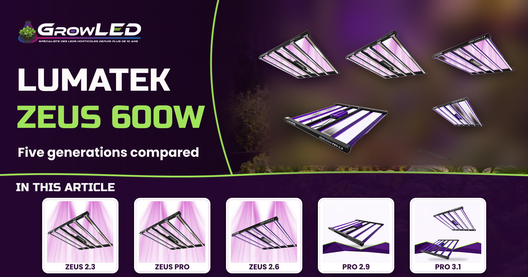 The differences between the Zeus Lumatek 2.3,2.6, PRO, 2.9, we explain
