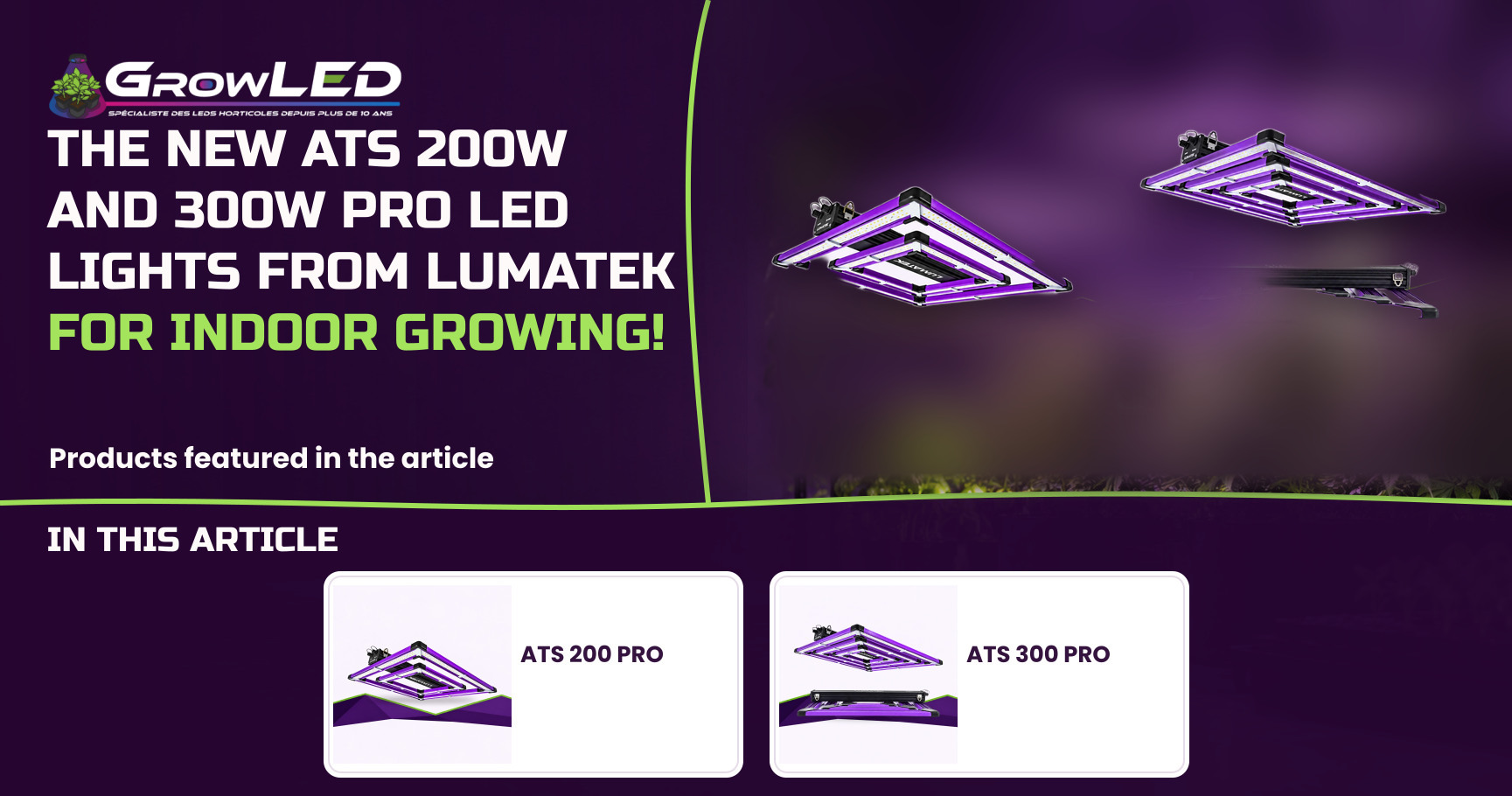 The new ATS 200W and 300W PRO LED lights from Lumatek for indoor growing!