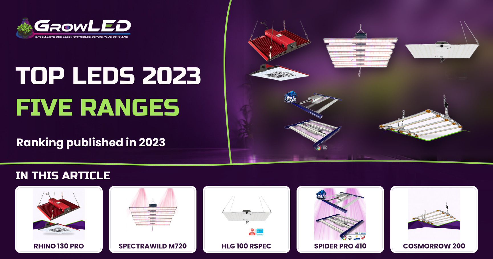 BUYING GUIDE 2023 - TOP 5 LED HORTICULTURAL LIGHTING FOR PERFECT CULTIVATION