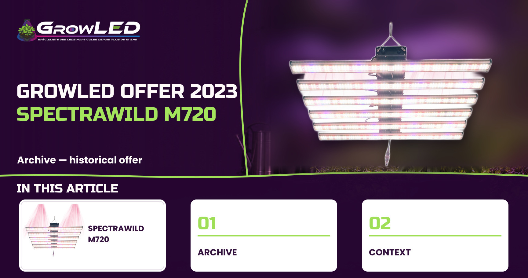 Exclusive offer: Light up your indoor culture with the SpectraWILD M720 for only 92€! Seize the opportunity now!