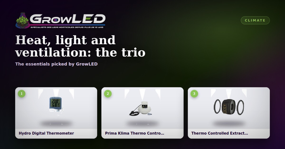 Ideal grow tent temperature: the trio of heat, light and ventilation