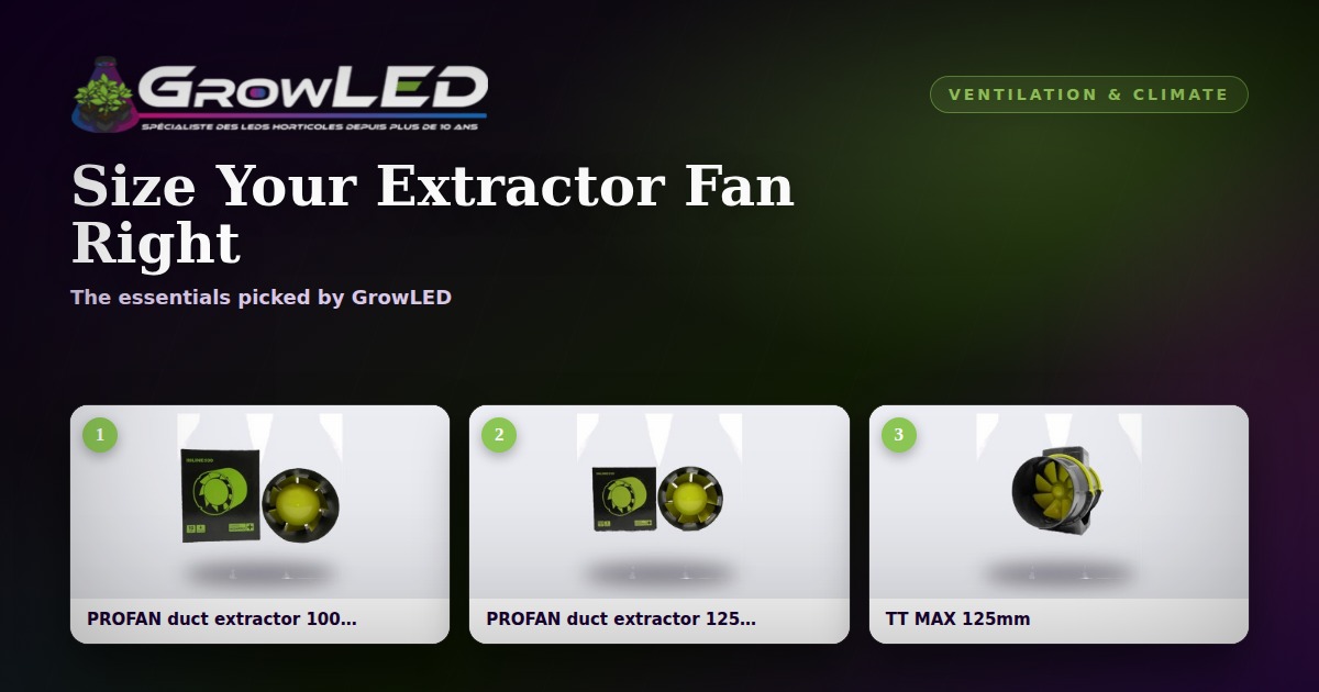 Sizing your extractor fan properly: the calculation that avoids mistakes