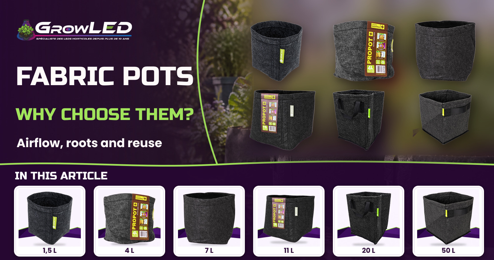Why choose textile pots?