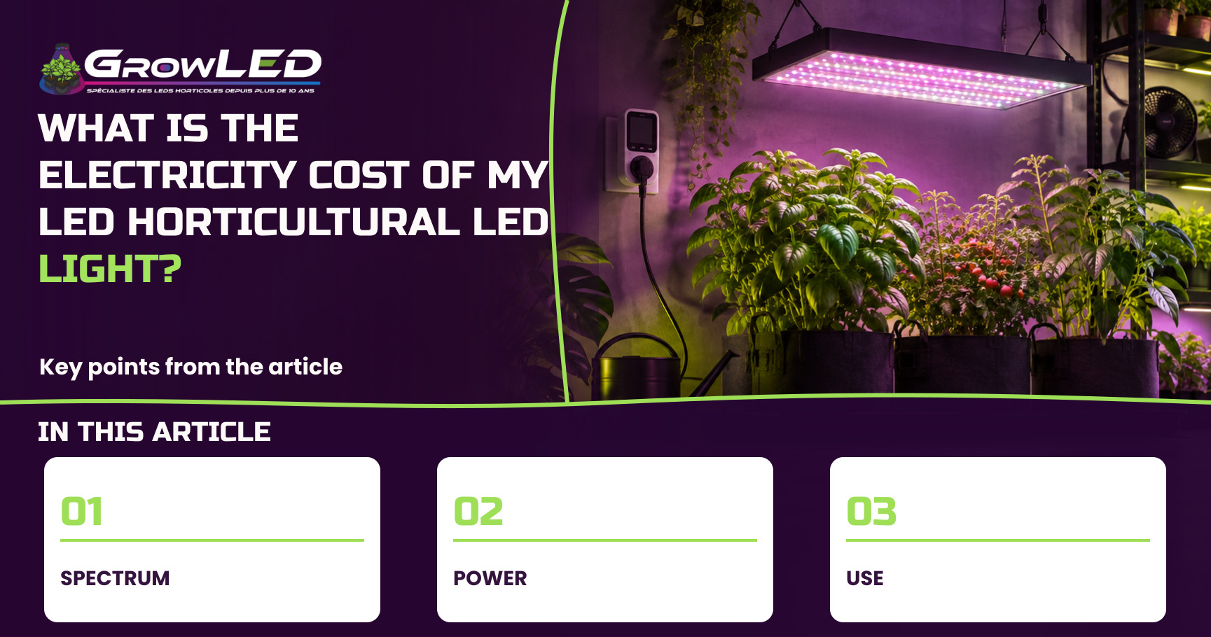What is the electricity cost of my LED horticultural LED light?