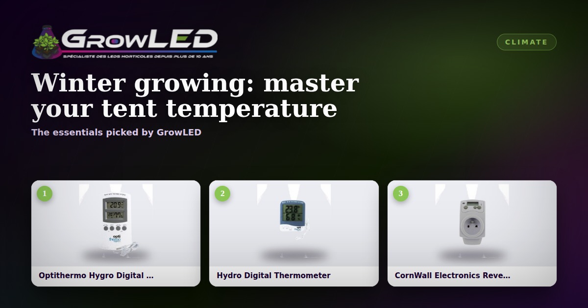 Growing in winter: managing the cold and stabilising your tent's temperature